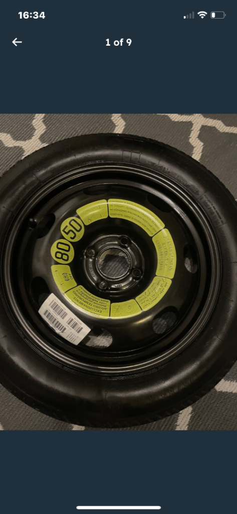 Citroen Peugeot 16” space saver wheel 4 stud 