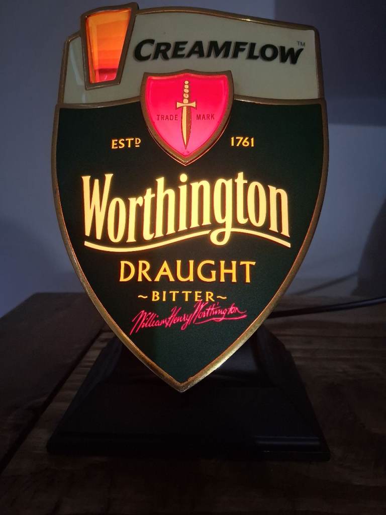 Worthington Draught Bitter Light-Up Pub Sign