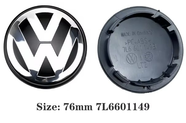 Volkswagen 76mm 7l6601149 center caps 