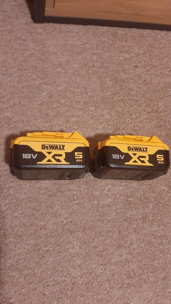 image for Dewalt 5ah 18V  battery £75 for 2