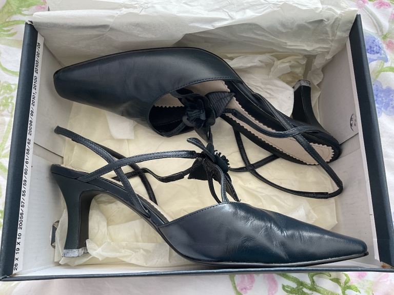 Navy Leather Dress Shoes