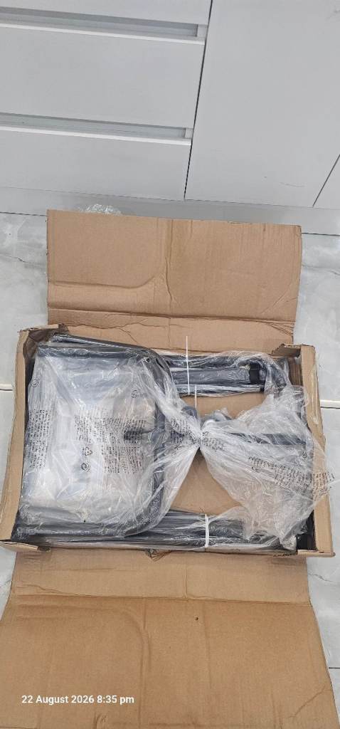 New Black Metal Clothes Rail Frame in Box
