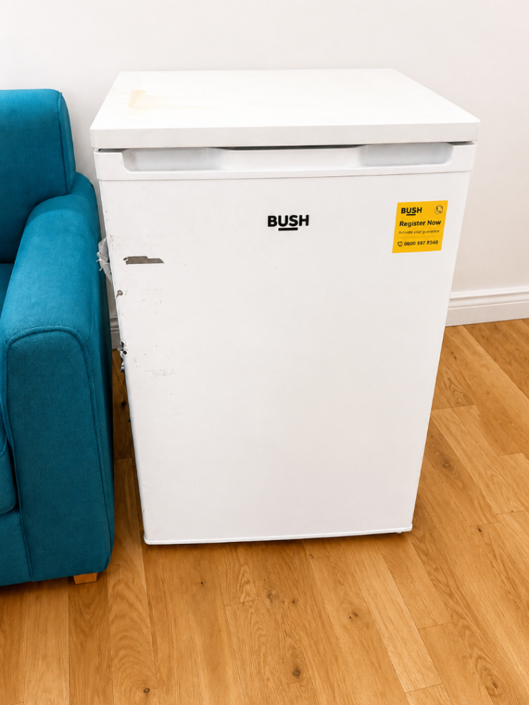 Bush White Undercounter Freezer with 3 Shelves
