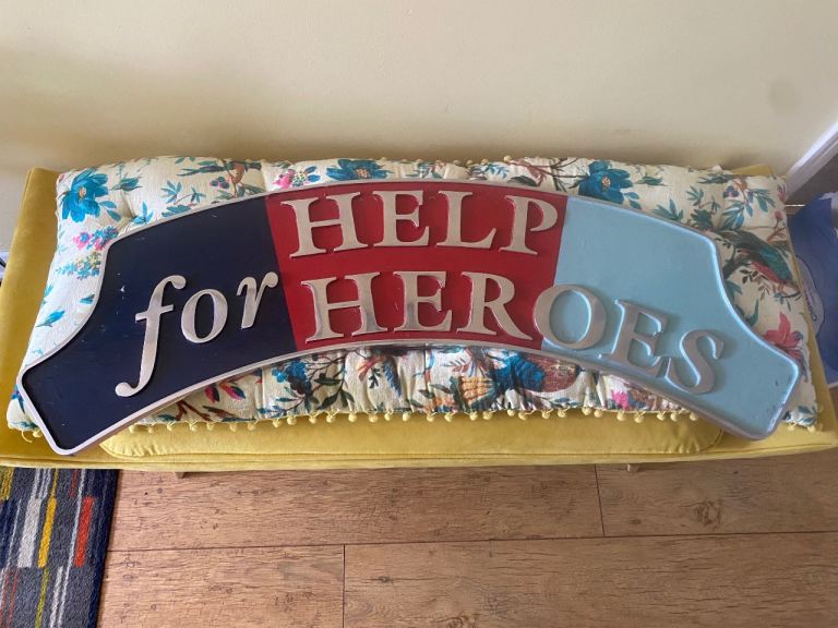 Help For Hero’s Steam Train sign 