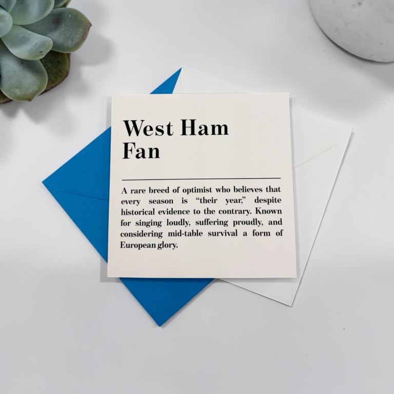 West Ham Fan Definition Greeting Card | West Ham | Football