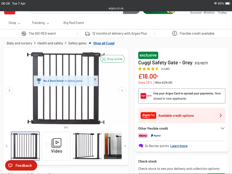 WANTED BABY GATE NOT FOR SALE