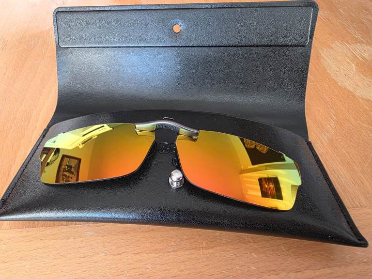 Custom Made CLIP ON shades for Oakley SERVO Polarized orange mirror Sunglasses