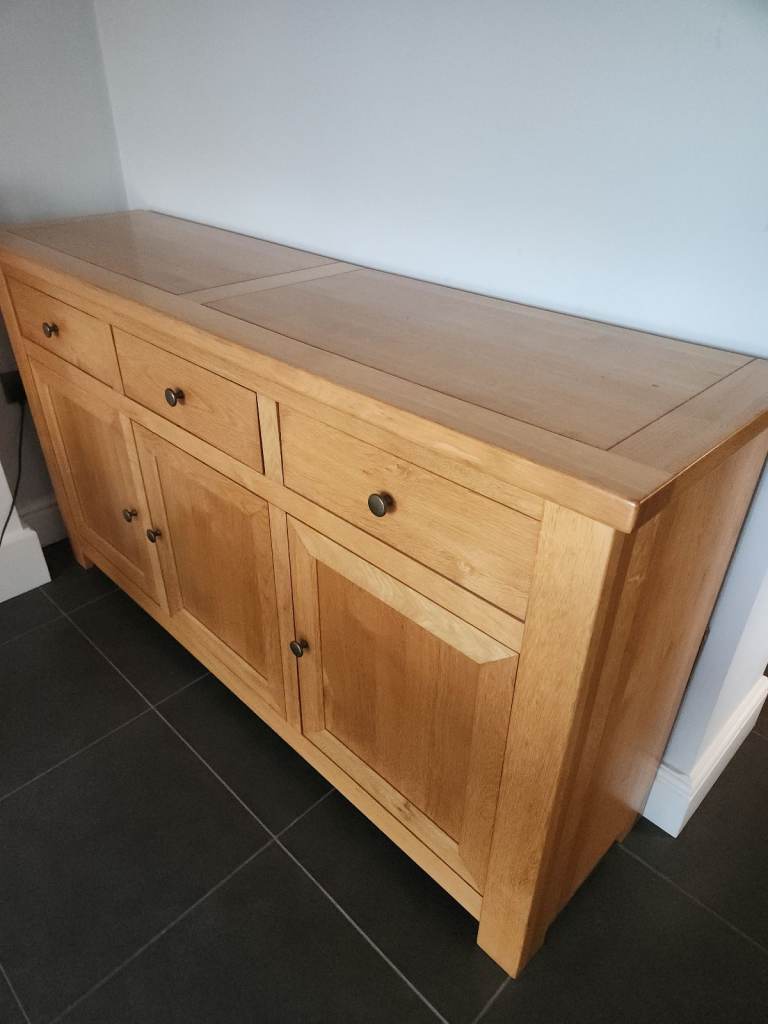 Solid oak dining table