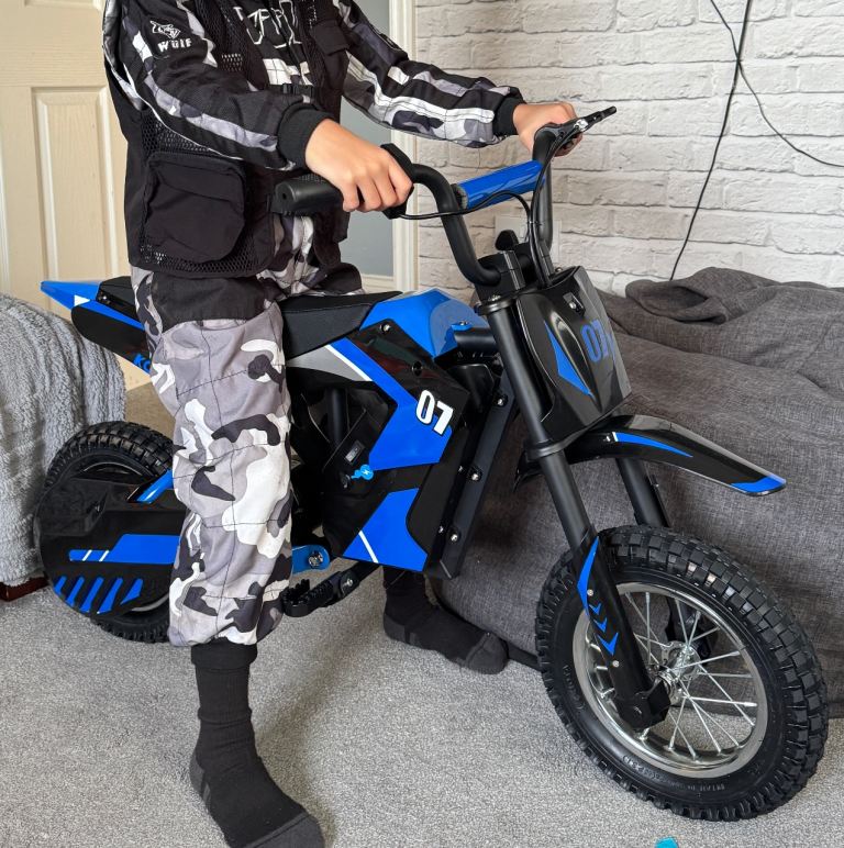KOOLUX EV12M Kids Electric Dirt Bike 300W – Blue, Good Condition