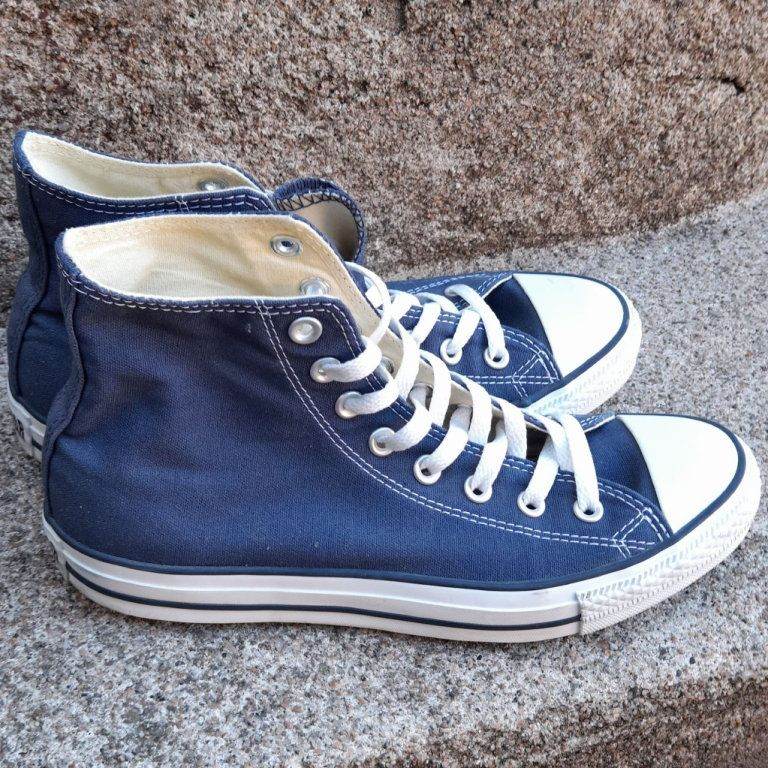 Blue and White Converse