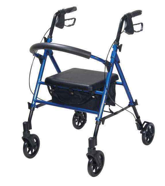 image for 4 Wheel Lightweight Rollator | R8 (Blue) By Drive DeVilbiss 