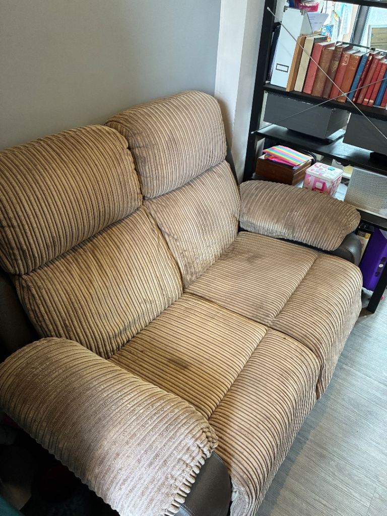 Argos Home Bradley 2 Seater Recliner Sofa – Fabric & Faux Leather
