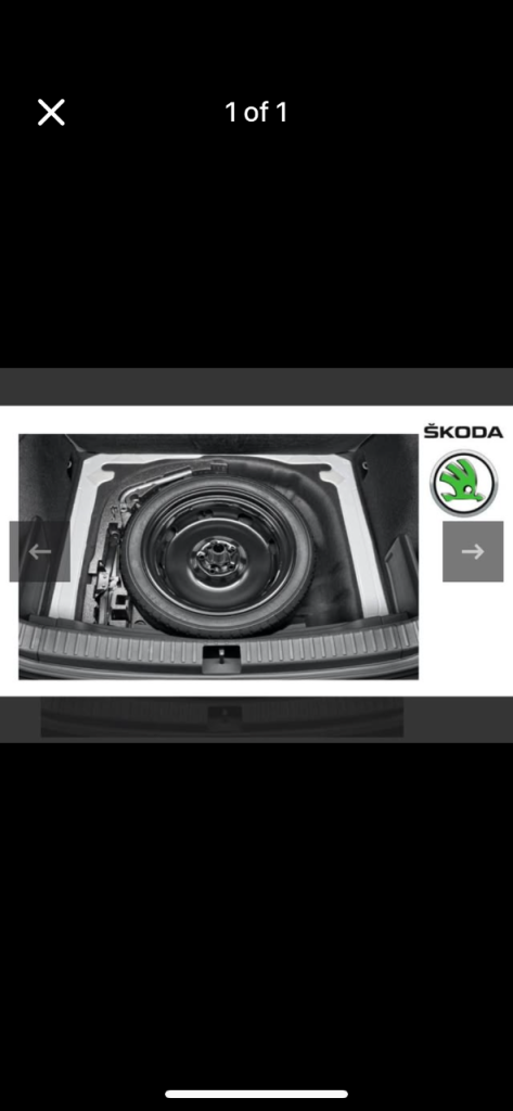 Škoda Karoq space saver wheel