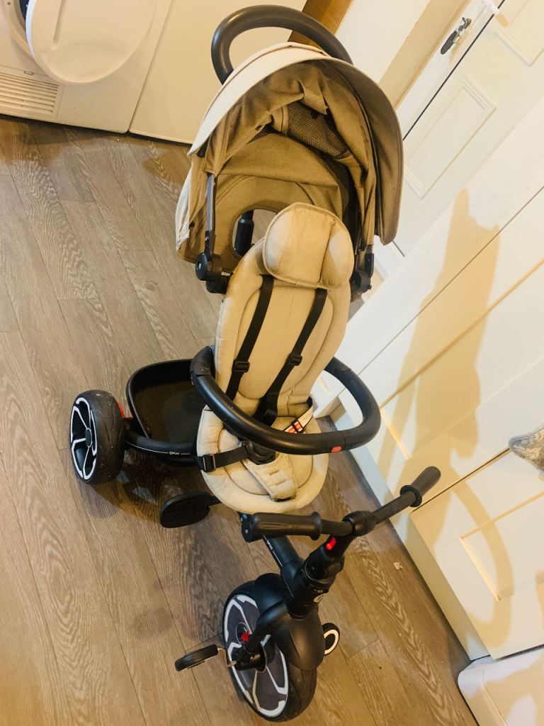 Kids Trike Tricycle with Parent Handle – Beige, Good Condition