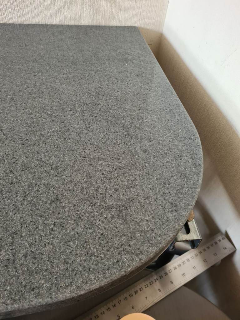 RARE CURVED LIGHT GREY SPARKLE QUARTZ KITCHEN WORKTOP  -  QUICK SALE  - £99 ONLY