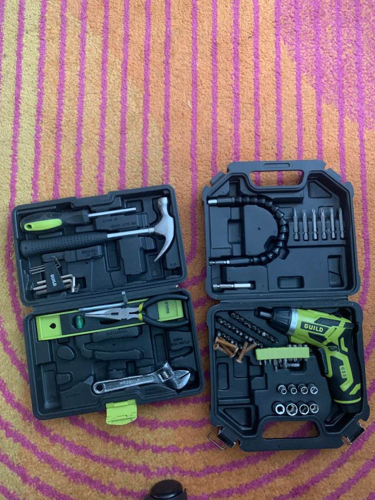Comprehensive Tool Kits with Cordless Drill – As Good As New