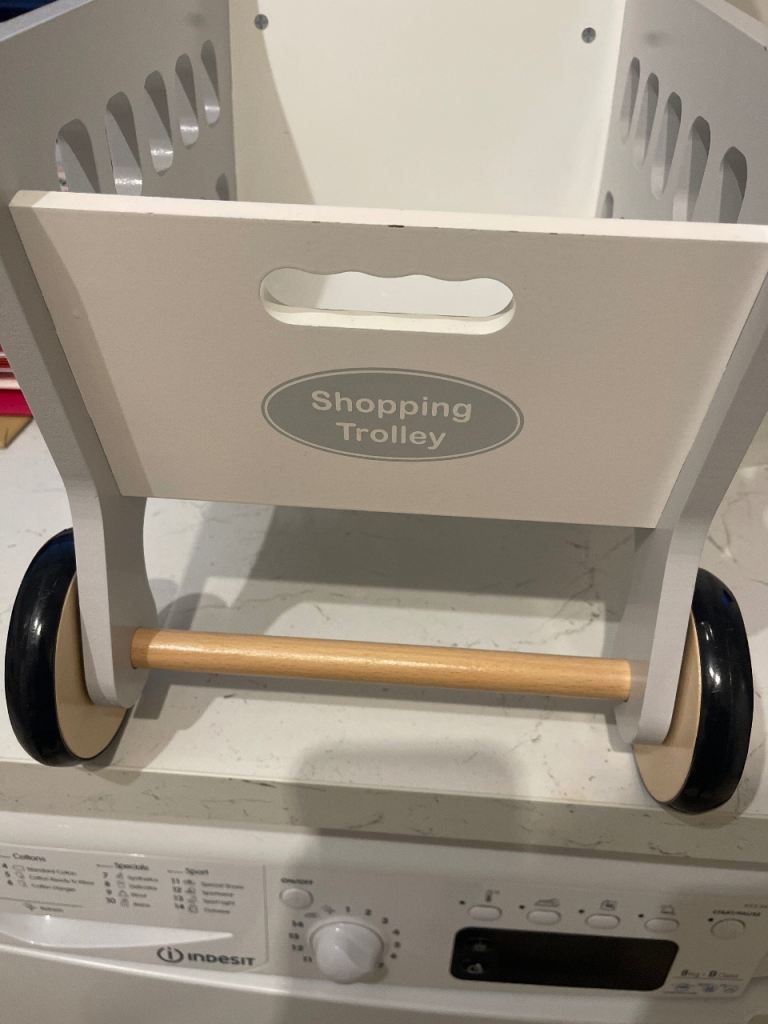 Kids wooden trolley toy 