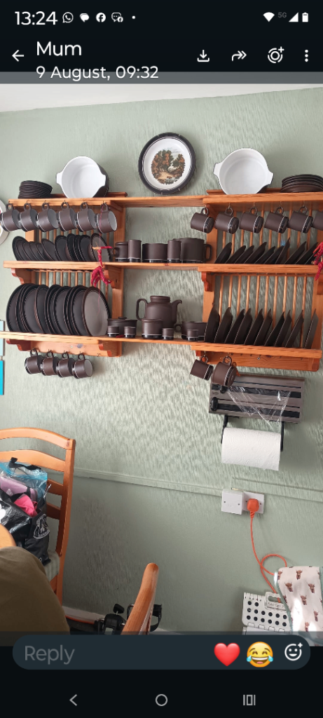 Over 100 piece hornsey pottery contrast and wooden display stand 