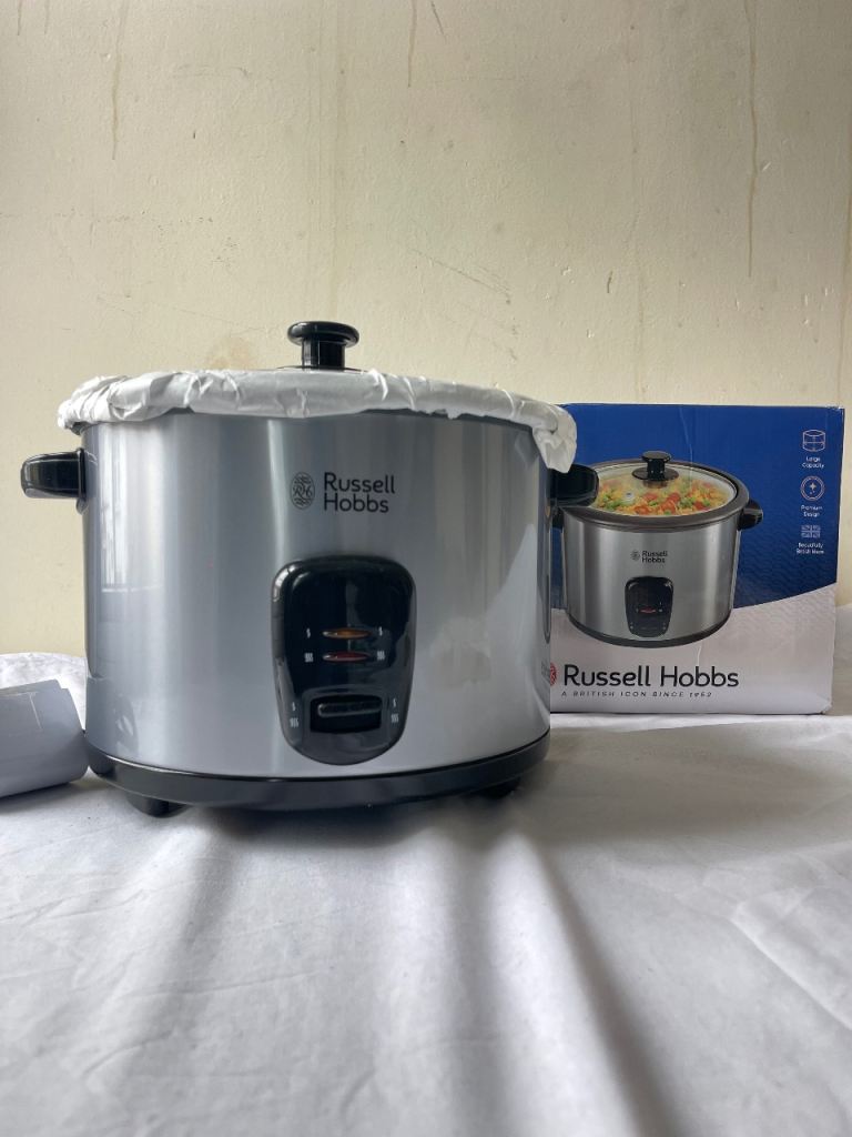 Russell Hobbs Electric Rice Cooker - Stainless Steel Design with Easy-to-Use Controls