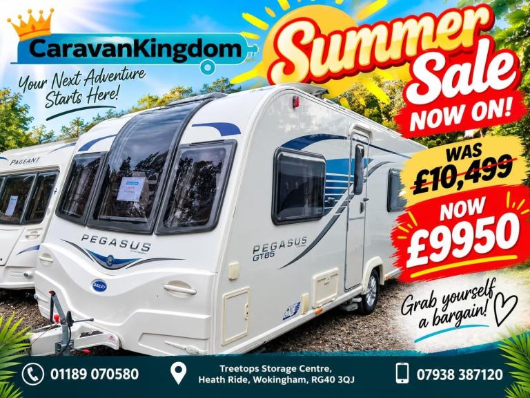 BAILEY PEGASUS GT65 VERONA - 2013 - 4 BERTH - FIXED BED - MOTOR MOVER - PRISTINE