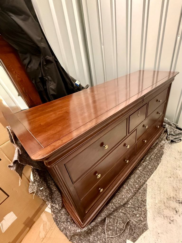 Solid Wood John Lewis Chest of 7 Drawers - Dark Wood Finish
