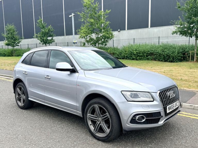 2016/65 AUDI Q5 S-LINE PLUS+ 2.0 TDI 190 PS QUATTRO 6 SPEED-SILVER+BLACK LEATHER