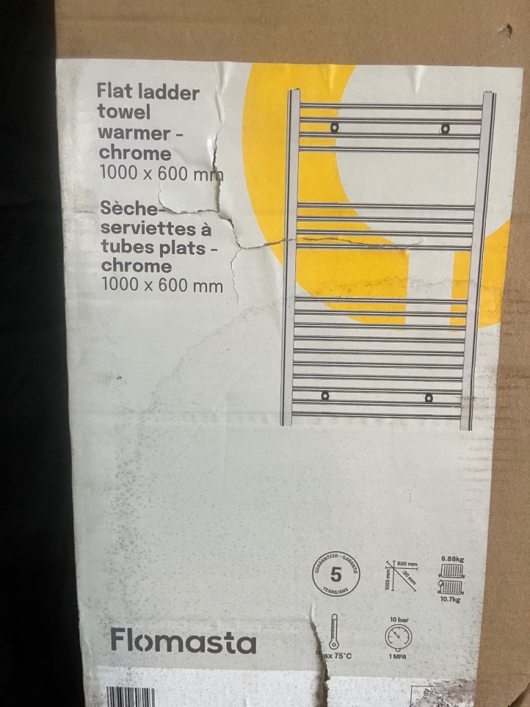 Brand new chrome towel radiator 