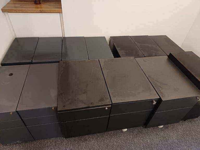 Black Under-Desk Filing Cabinets/Storage Units