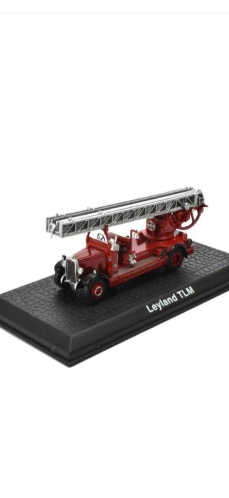 Leyland TLM fire engine collectible model (Editions Atlas) — new, in box