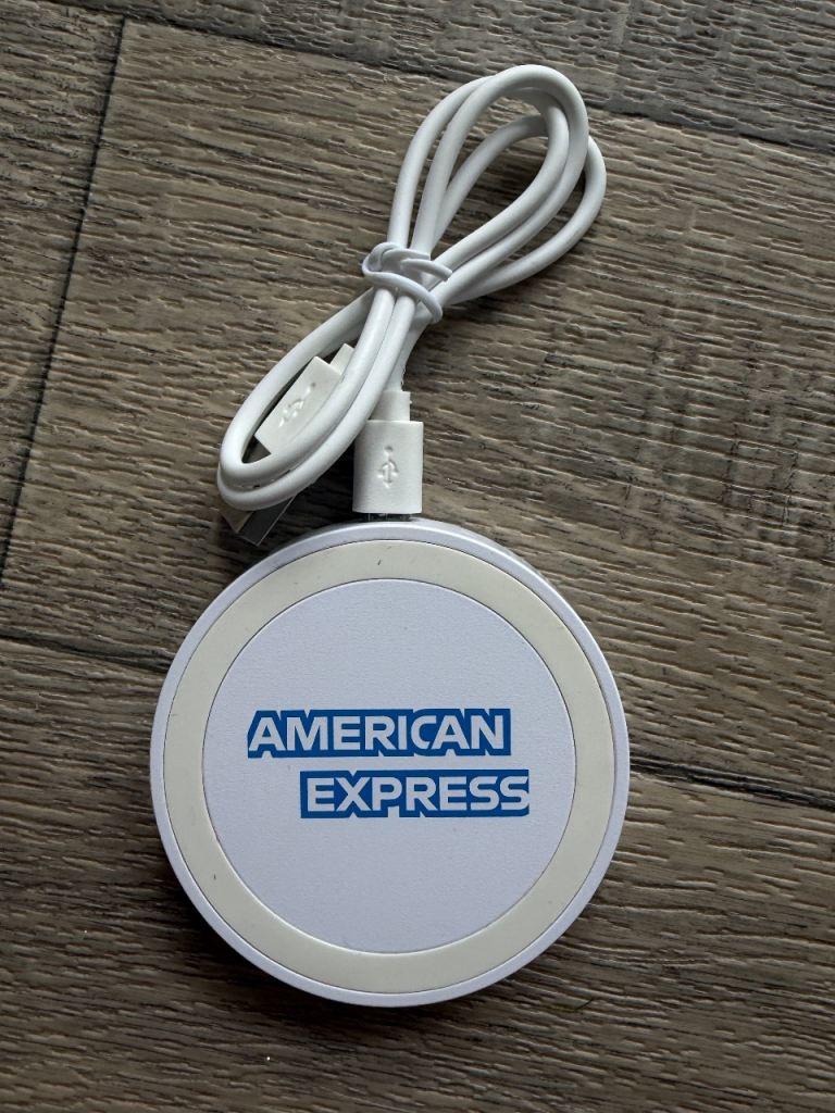 American Express wireless charging pad