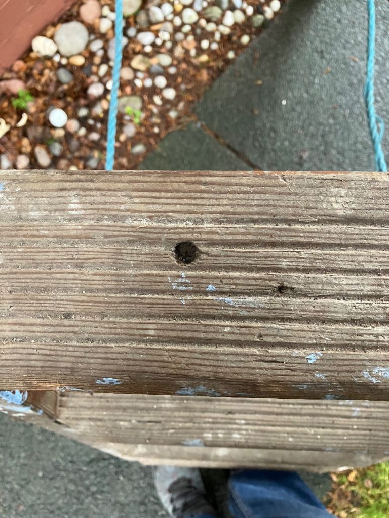 Vintage Bratts heavy duty wooden ladder