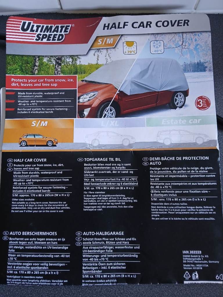 Ultimate Speed Half Car Cover