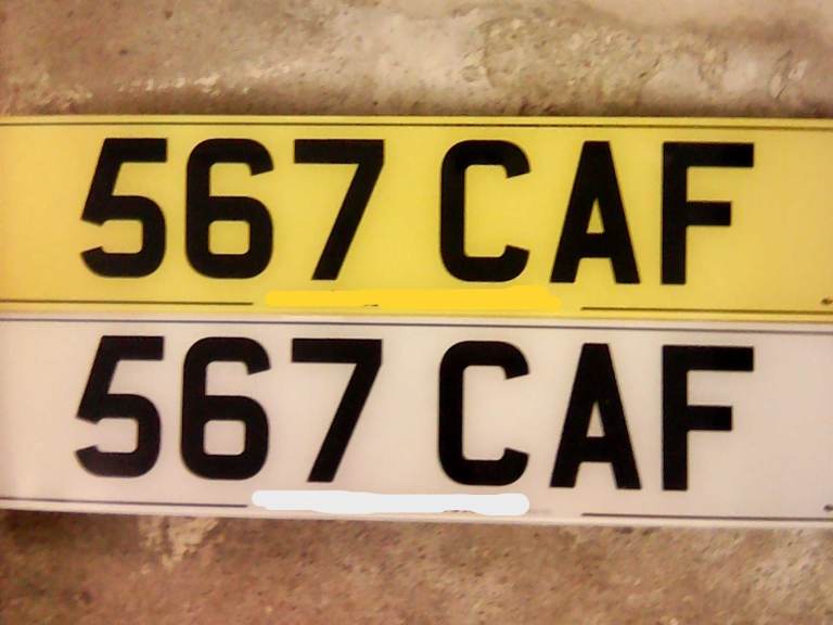 Cherished number plate 567 CAF