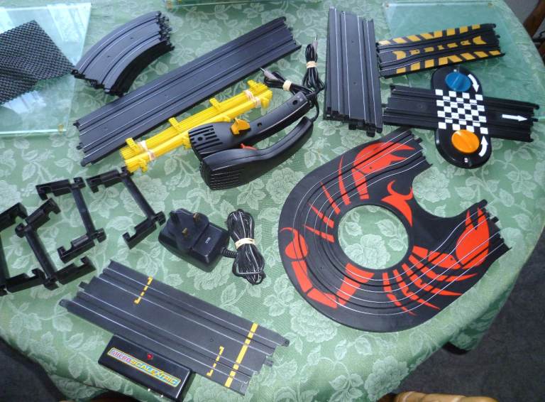Micro Scalextric Track Bundle, Pre. 2019, Long straights, Lap-Counter, Crash Barriers Etc.