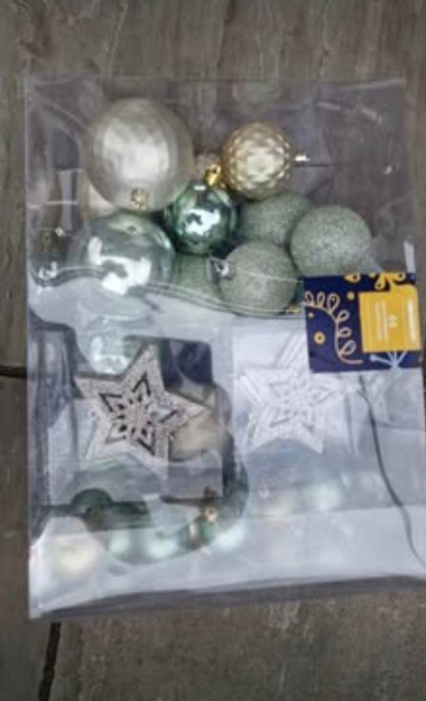 Christmas Baubles and Star Decorations – Multicoloured Set