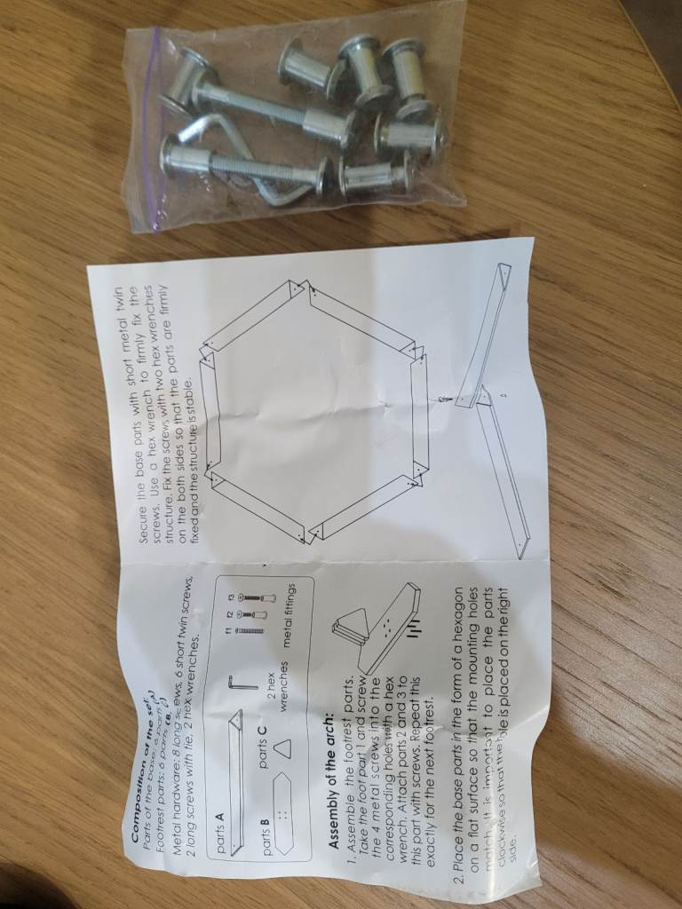 Hexagon 'Wedding' Arch : Wooden Backdrop Frame