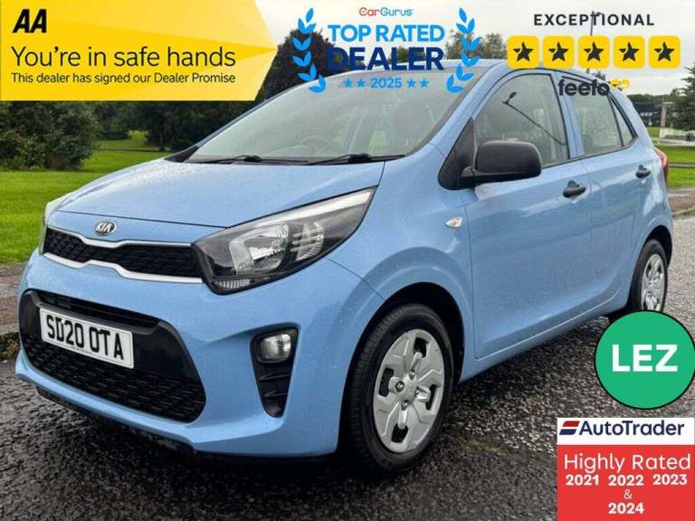 2020 Kia Picanto 1.0 1 Hatchback 5dr Petrol Manual Euro 6 (s/s) (66 bhp) Hatchback Petrol Manual
