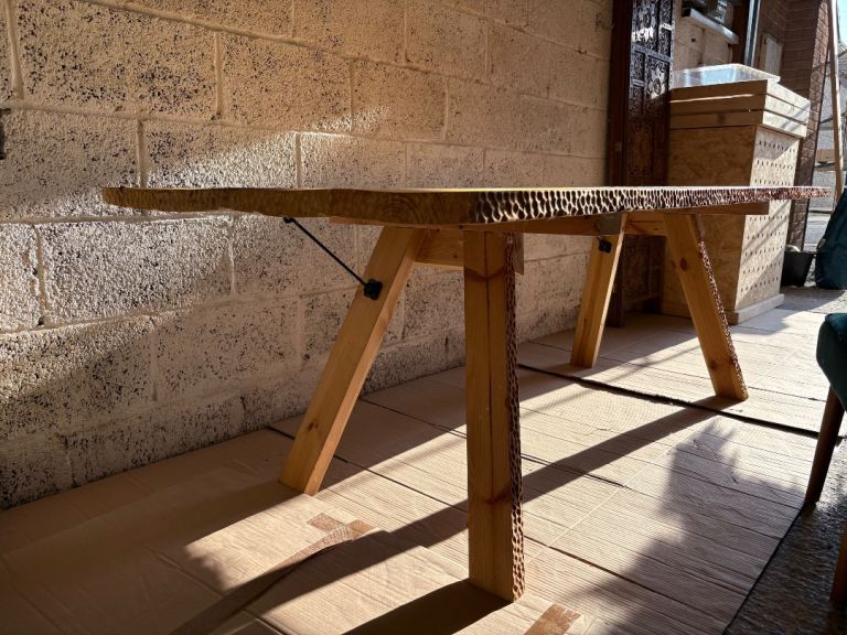 Reclaimed wood dining table