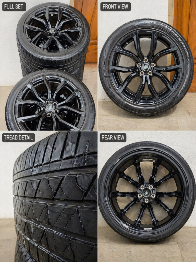 Genuine Range rover sport SVR 5038 alloys x 4 22 inch with continental LX sport tyres
