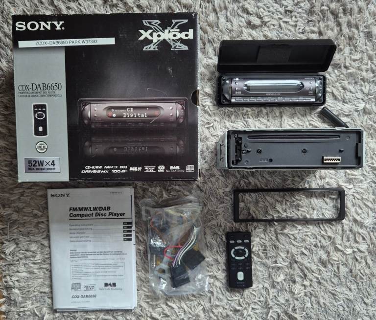 Sony CDX-DAB6650, which is an in-car CD player and DAB radio brand new 