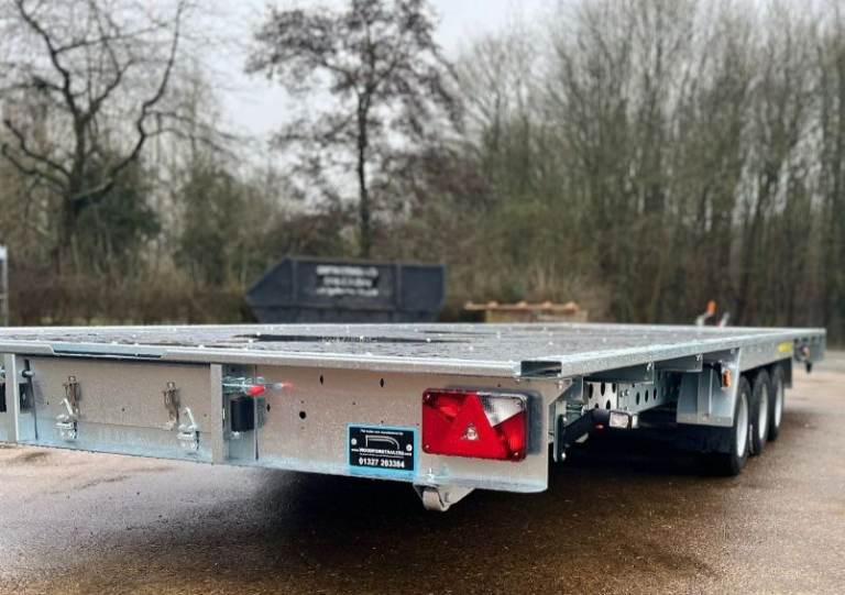 FLAT BED TRAILER 20 X 8 TOILET BALE FARM TILT BED RECOVERY CAR VAN TOW TINY HOUSE HOME