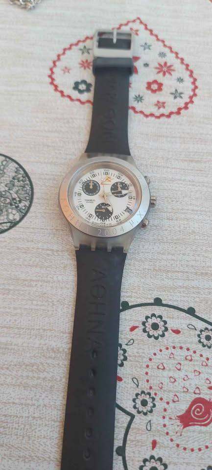 Swatch Chronograph Athens 2004 Olympics - Limited Edition - Black Strap