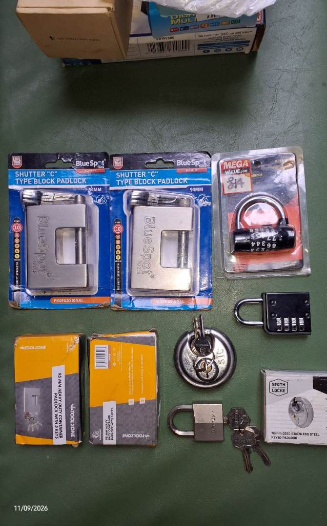 Selection of New Padlocks and Home Security Locks
