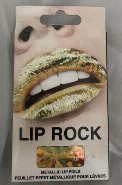 Gold coloured lip rock
