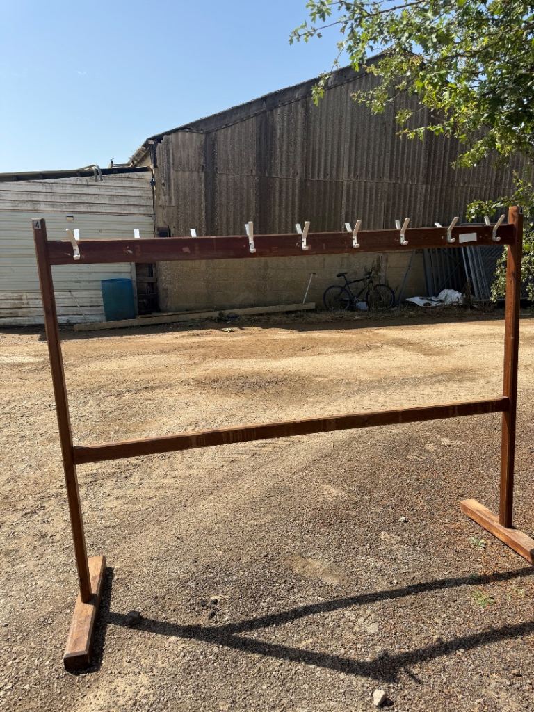 Vintage school changing room clothes rail. 