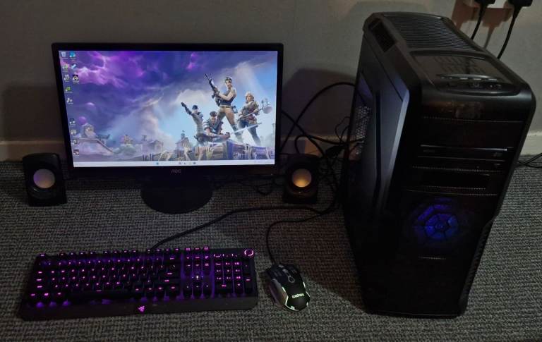 Full Setup Gaming Pc With Monitor 