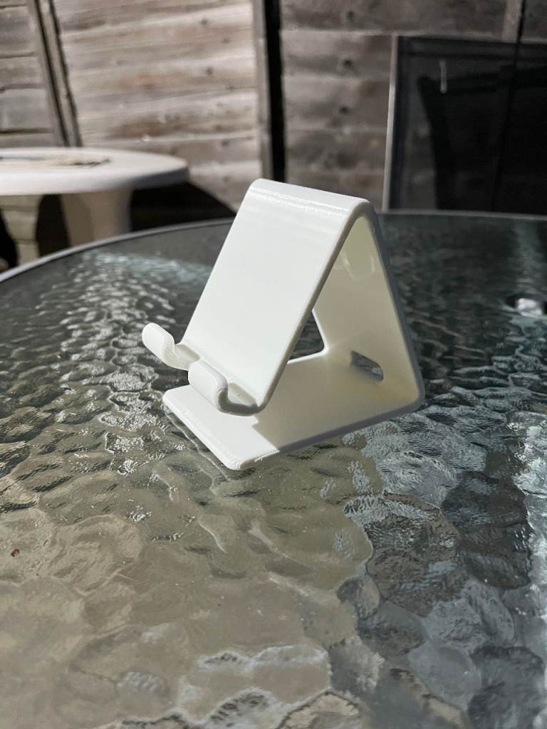 White Desktop Phone/Tablet Stand – Good Condition