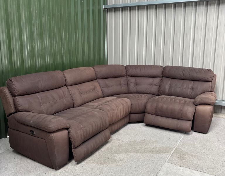 Lovely furniture village moreno electric reclining corner sofa