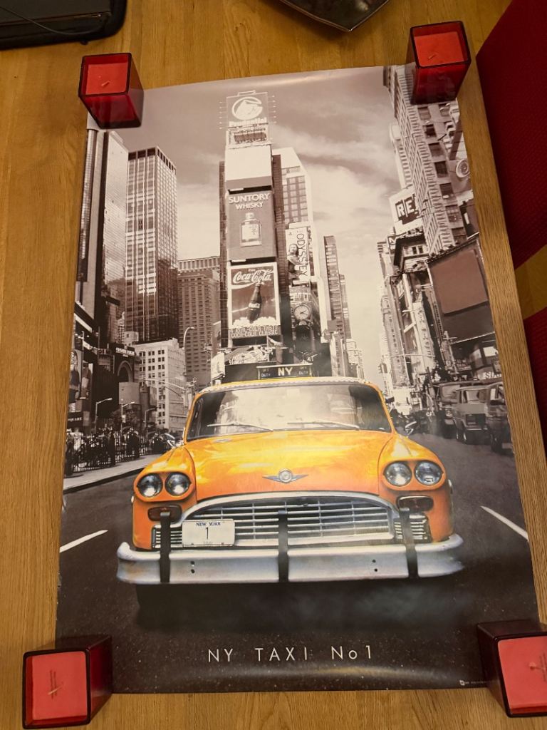 🔥 CLEAROUT BARGAIN 🔥 New York Yellow Taxi Poster – Large NYC Wall Art – 92 x 61.5cm