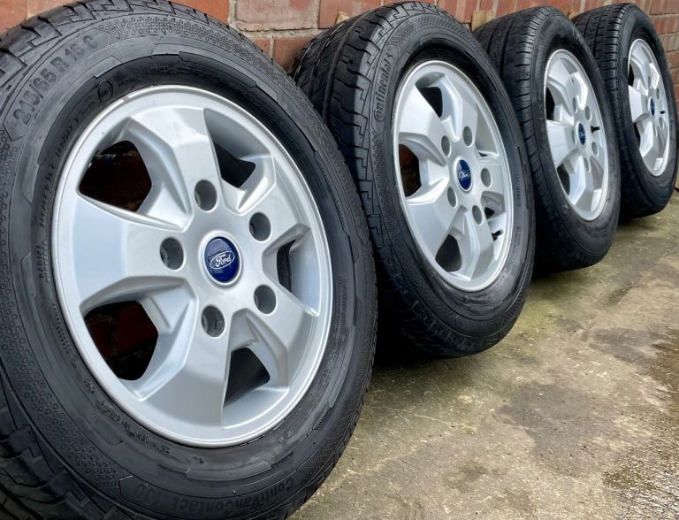 Genuine Ford Transit Custom 16” Silver Alloy Wheels Limited + Tyres Set 6-8mm 5x160 6.5J BK21-GA